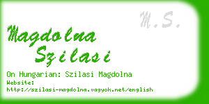 magdolna szilasi business card